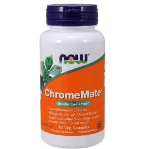 NOW ChromeMate / Chromium Polynicotinate 200 мкг / 90 капсули