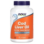 NOW Cod Liver Oil 1000 мг / 180 гел капсули на супер цена