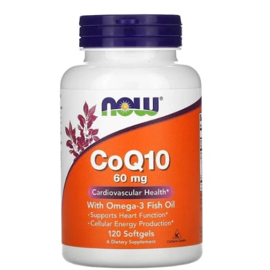 NOW Foods CoQ10 60 мг + Omega 3 120 гел капсули на супер цена