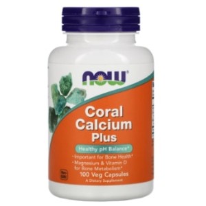 NOW Coral Calcium Plus | with Calcium, Magnesium & Vitamin D 100 капсули
