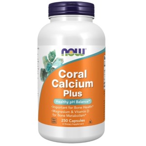 NOW Coral Calcium Plus | with Calcium, Magnesium & Vitamin D 250 капсули