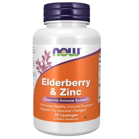 NOW Foods Elderberry & Zinc 30 дражета на супер цена