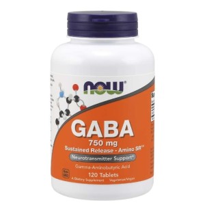 NOW GABA 750 мг / Sustained Release 120 таблетки
