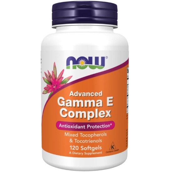 NOW Advanced Gamma E Complex 120 гел капсули на супер цена