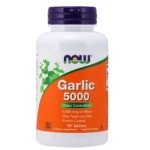 NOW Garlic 5000 | Odor Controlled 90 таблетки на супер цена