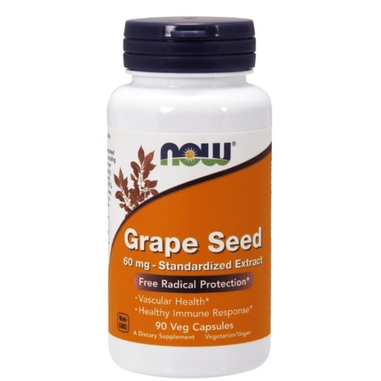 NOW Grape Seed Antioxidant 60 мг / 90 капсули на супер цена