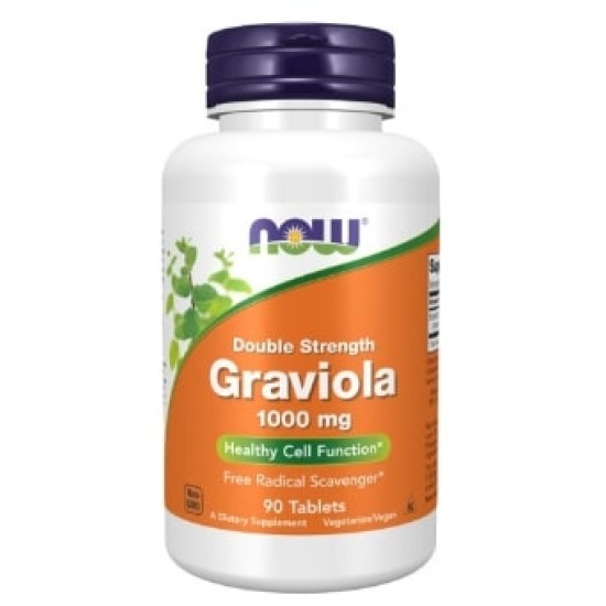 NOW Graviola 1000 мг | Double Strength 90 таблетки на супер цена