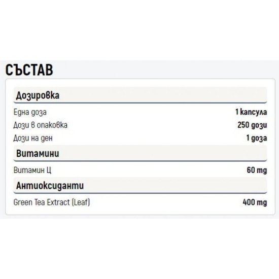 NOW GREEN TEA EXTRACT 400 mg - 250 Caps на супер цена