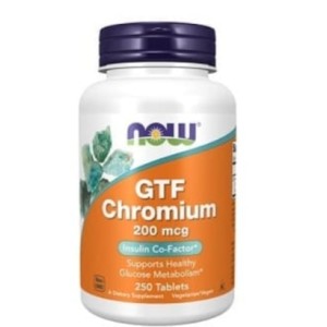 NOW GTF Chromium 200 мкг / 250 таблетки