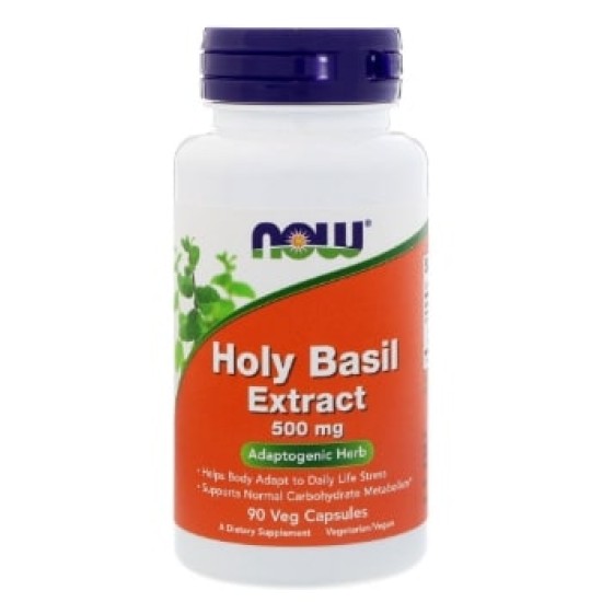 NOW Holy Basil Extract 500 мг / 90 капсули на супер цена