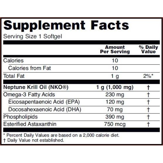 NOW Foods Neptune Krill Oil 1000 мг / 60 гел капсули на супер цена