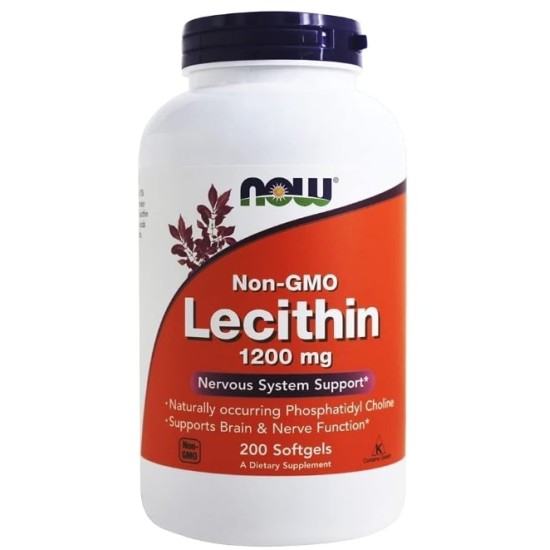 NOW Lecithin / Soy 1200 мг / 200 гел капсули на супер цена