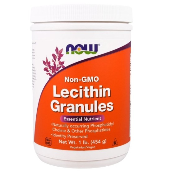 NOW Lecithin Granules Non-GMO 454 гр на супер цена