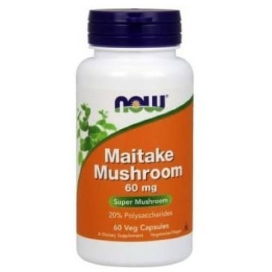 NOW Maitake Mushrooms 60 мг / 60 капсули на супер цена