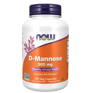 NOW D-Mannose 500 мг / 120 капсули