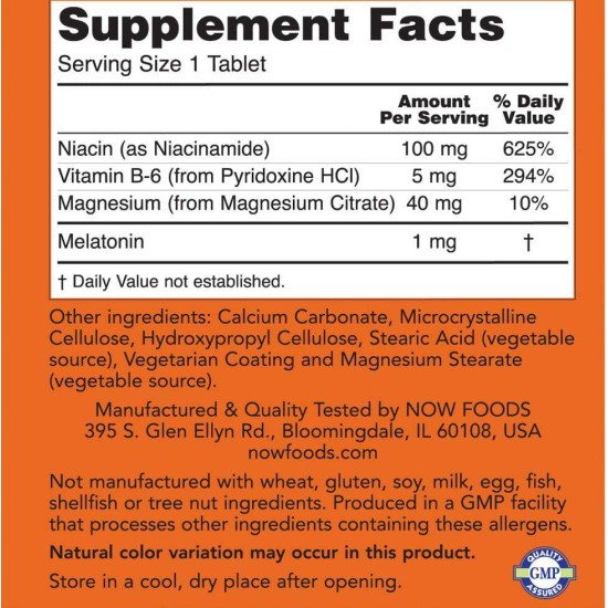 NOW Melatonin 1 мг / 100 таблетки на супер цена