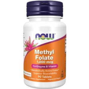 NOW Methyl Folate 1000 мкг / 90 таблетки