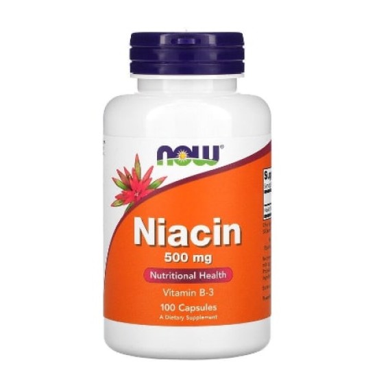 NOW Niacin 500 мг / 100 таблетки на супер цена