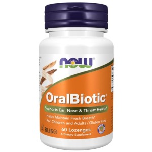 NOW OralBiotic® | Streptococcus Salivarius 60 Подезични таблетки