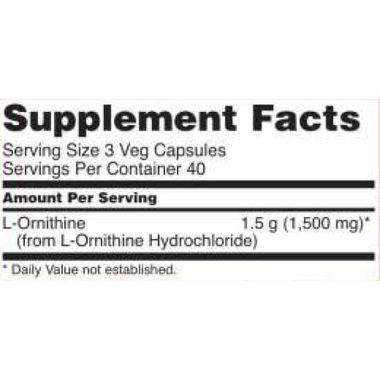 NOW L-Ornithine 500 мг / 120 капсули на супер цена