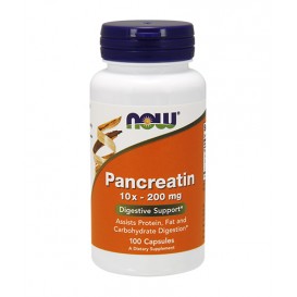 NOW Pancreatin 10X 200 мг / 100 капсули