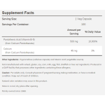 NOW Pantothenic Acid 500mg. / 100 Caps. на супер цена