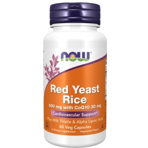 NOW Red Yeast Rice 600 мг with CoQ10 30 мг / 60 капсули