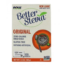 NOW Better Stevia Zero Calorie Sweetener 100 packets