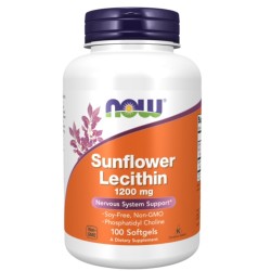 NOW Sunflower Lecithin 1200 мг / 100 гел капсули