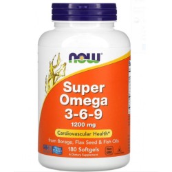 NOW Foods Super Omega 3-6-9 1200 мг / 180 гел капсули