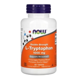 NOW L-Tryptophan 1000 мг | Double Strength 60 таблетки