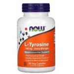 NOW L-Tyrosine 750 мг | Extra Strength 90 капсули на супер цена