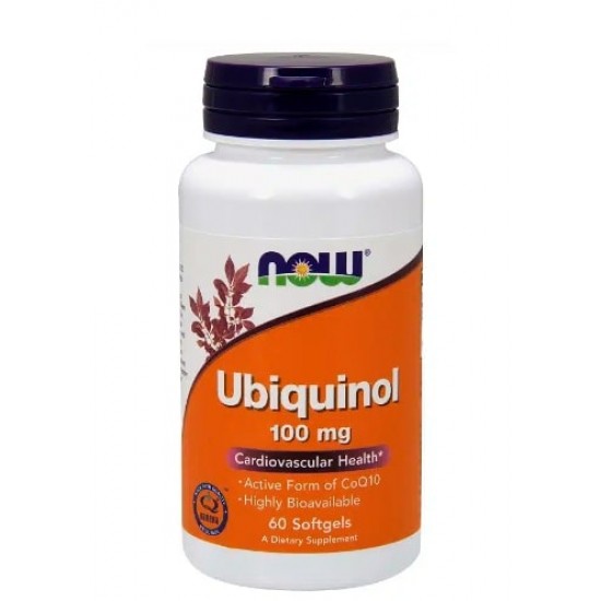NOW Ubiquinol 100 мг / 60 гел капсули на супер цена
