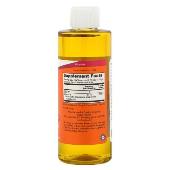 NOW Vitamin E-Oil Liquid | Mixed Tocopherols 118 мл на супер цена
