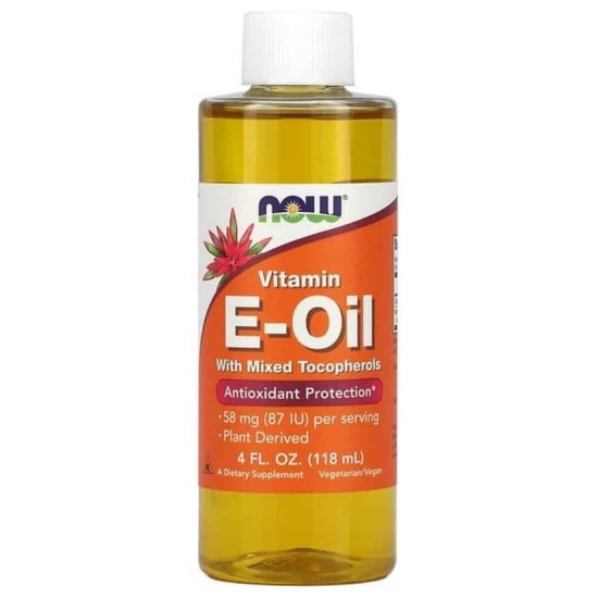 NOW Vitamin E-Oil Liquid | Mixed Tocopherols 118 мл на супер цена