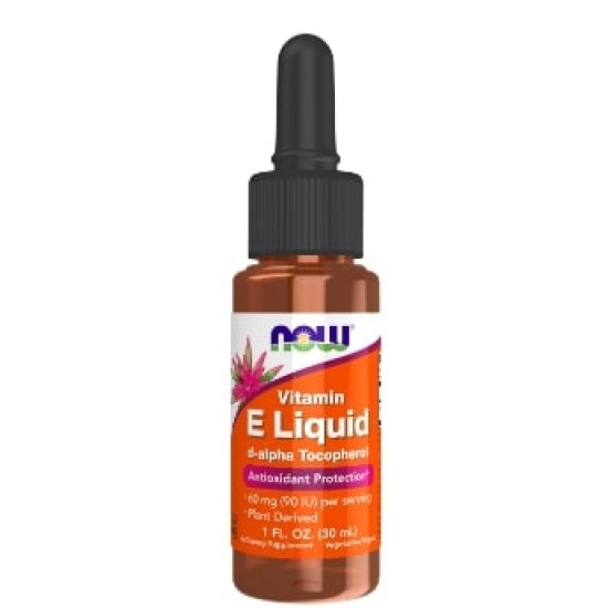 NOW Natural Vitamin E Liquid | d-alpha Tocopherol 30 мл на супер цена