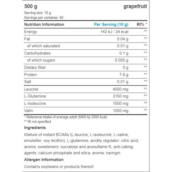 NUTREND BCAA 4:1:1 Powder 500 гр на супер цена