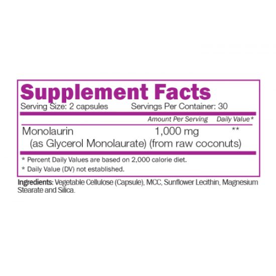 NATURALICO Monolaurin 60 капсули на супер цена