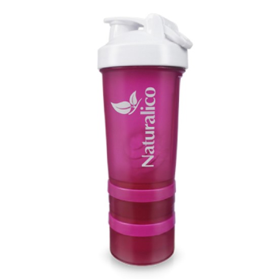NATURALICO Smart Shaker Black - Шейкър 600 мл с отделения черен на супер цена