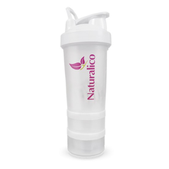 NATURALICO Smart Shaker Black - Шейкър 600 мл с отделения черен на супер цена