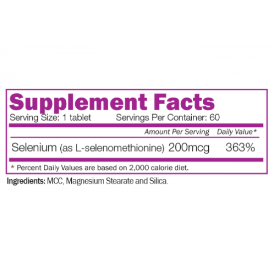 Naturalico Selenium 200 mcg / 60 tabs на супер цена