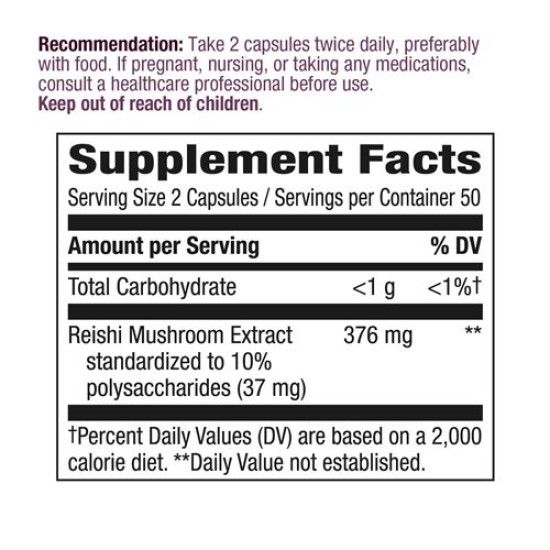 Natures Way Reishi Mushroom/ Рейши 188 mg х 100 капсули на супер цена