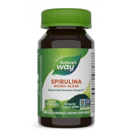Natures Way Spirulina Micro-Algae 100 капсули на супер цена