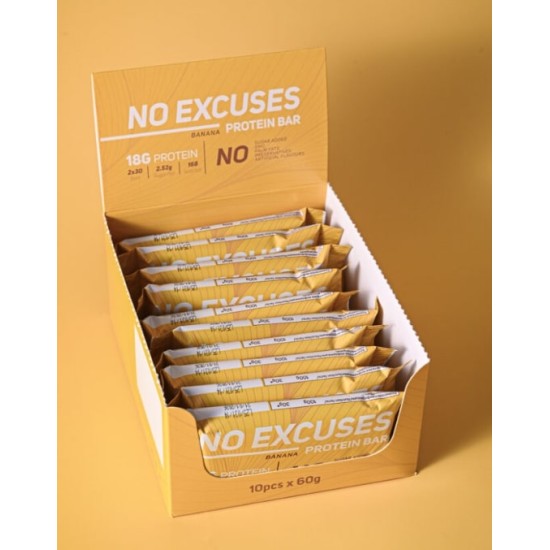 No Excuses Protein bar Milk Chocolate And Banana 10x60 гр на супер цена