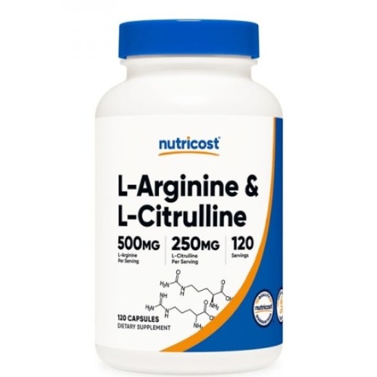 Nutricost L-Arginine & L-Citrulline 120 капсули на супер цена