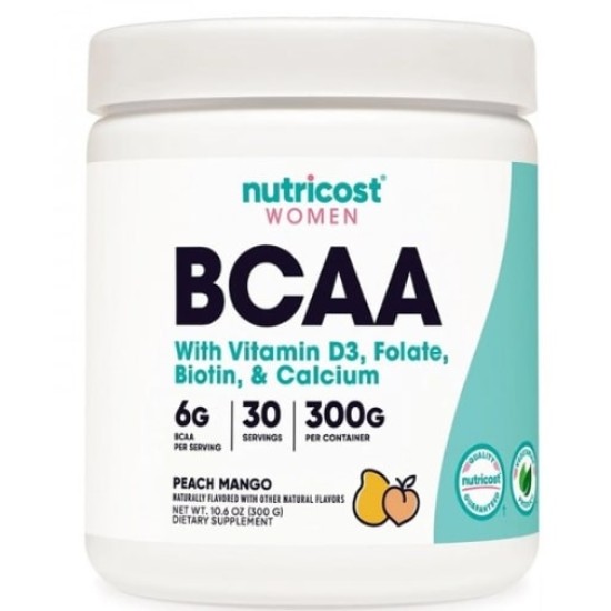 Nutricost BCAA For Women With Vitamin D3, Folate, Biotin & Calcium 300 гр на супер цена