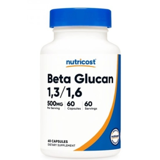 Nutricost Beta Glucan 1.3/1.6 500 мг / 60 капсули на супер цена