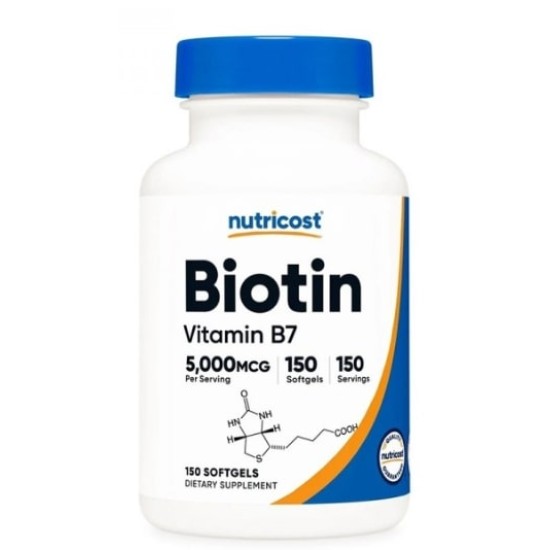 Nutricost Biotin 5000 / 150 гел капсули на супер цена