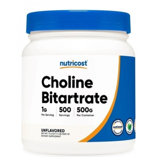 Nutricost Choline Bitartrate Powder 500 гр на супер цена
