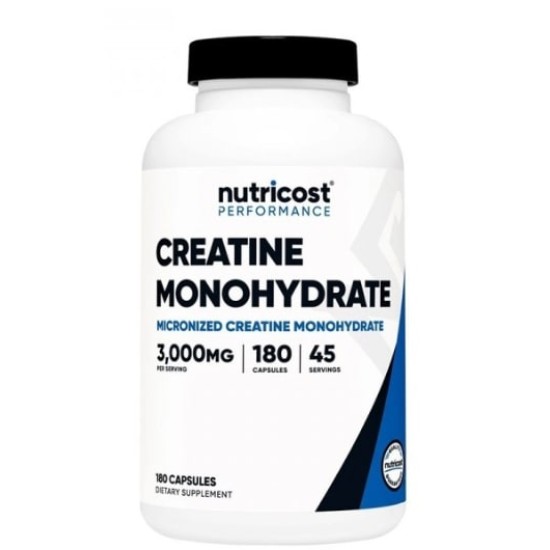 Nutricost Creatine Monohydrate 3000 мг / 180 капсули на супер цена